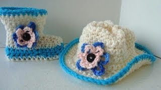 CROCHET A COWBOY HAT, newborn to 3 Months