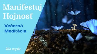 Večerná Meditácia - Manifestuj Hojnosť, 20 min vedená meditácia + 423Hz hudba s čiernym pozadím.