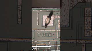 Inside of an MC14536BCL #chip. #electronics #microscope