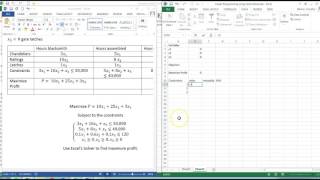 Solving an Applied Linear Programming Problem Part 2