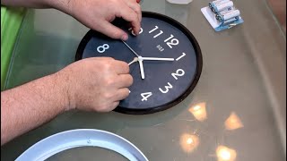 How to Fix Broken Battery Powered WALL CLOCK with Hands Stopped Moving (Dropped Round Quartz Repair)