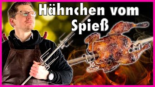 Perfektes Grillhähnchen vom Drehspieß | Label Rouge Hähnchen