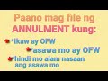 HOW TO FILE ANNULMNENT IN PHILIPPINES WHILE ABROAD? #ofw  #familycode #annulmentinthephilippines