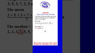 Statistics: Mean, Median, Mode and Range