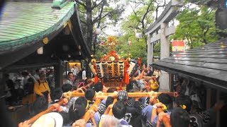 28年 愛宕神社祭礼 宮神輿雨影響で無し「互新會町會」神輿お庭渡御祭礼。