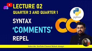 python in urdu | python syntax I comments and repl in python