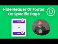 How To Hide The Divi Header Or Footer On Specific Pages