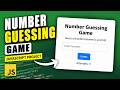 JavaScript Number Guessing Game Tutorial | HTML CSS JS Project #html #css #javascript