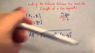 Distance between two coordinates - Corbettmaths