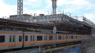 中野駅西側南北通路・橋上駅舎等事業（中野駅西口開発）の建設状況（2022年9月22日）