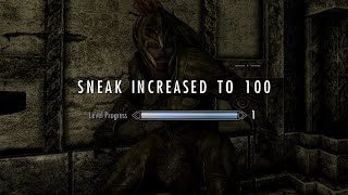 Skyrim Sneak 100 Meme