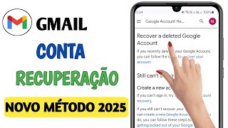 Recuperação de conta do Gmail 2025 || Como recuperar conta do Gmail sem senha e número de tel...