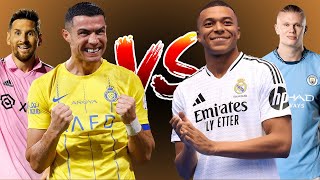 Messi and Ronaldo vs Halland and Mbappé 😱[Pre-recorded \u0026 Looped]