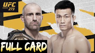 UFC 273 Predictions Volkanovski vs Korean Zombie Full Card Betting Breakdown