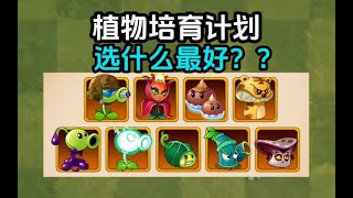 pvz2：植物培育计划，选什么植物最好？