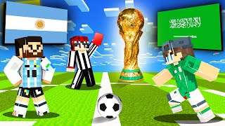 مباراة كأس العالم السعودية ضد الارجنتين في ماين كرافت ! 🏆😡 (مين الاقوى ! )