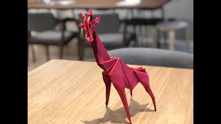 Handcraft origami giraffe full recording / 手工摺紙「長頸鹿」全記錄