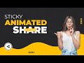 How to make animated share button | Sticky share button