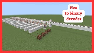 hex to binary decoder in Minecraft (not tutorial)