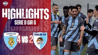 Calcio Serie D Gir. G - Sassari Calcio Latte Dolce-Terracina 1925 4-2 (Highlights)