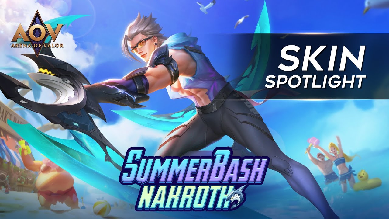 Nakroth Summer Bash Skin Spotlight - Garena AOV (Arena Of Valor) - YouTube