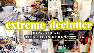 EXTREME DECLUTTER - The Closet I NEVER Wanted You To See... \\\\ Before + After