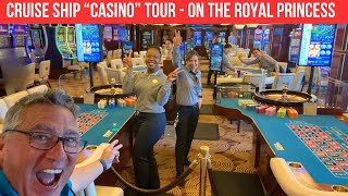 ROYAL PRINCESS Casino Tour with Bonus Slot Play, Casino Staff Cameo \u0026 Texas Hold'em!