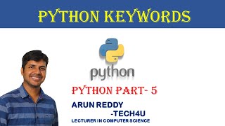 PYTHON PART 5 - KEYWORDS