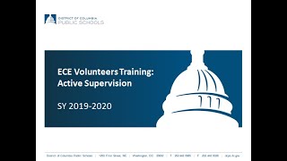 DCPS ECE Volunteer Active Supervision Training Video