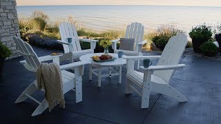 POLYWOOD® Vineyard 5-Piece Curveback Adirondack Set - PWS400-1