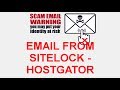 HostGator SiteLock Alert Email - Malware