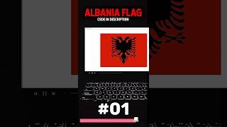how to draw Albania Falg using python turtle #coding