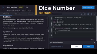 CodeChef Dice Number Problem Solution || #DICENUM #coding #codechef #codechefsolution #START103
