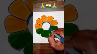 🇮🇳 Indian flag Drawing 💞#drawing #youtubeshorts #howtodraw #art #shorts #shortvideo #shortsvideo