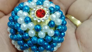 मोत्याची सुपारी बनवायला शिका /how to make pearl beaded betalnut