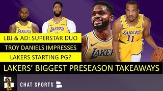 Lakers’ Preseason Takeaways vs. Warriors: Anthony Davis, LeBron James, Troy Daniels & PG Battle