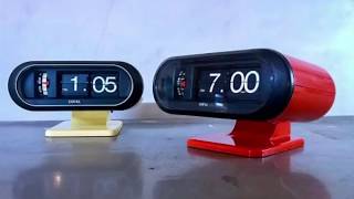 日本昭和Copal太空時代翻頁鐘，頭部可調Copal classic pedestal flip clock duo