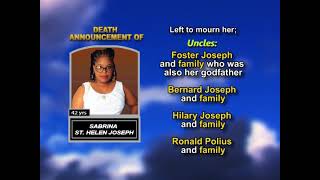 Sabrina St. Helen Joseph ~ Long Obituary