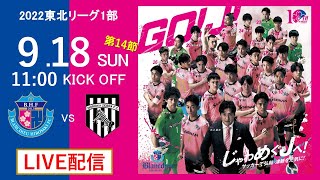 【LIVE配信】9/18(日)  東北リーグ1部 第14節 vs 盛岡ゼブラ