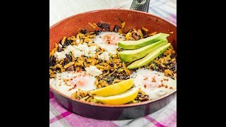 Egg, Sweet Potato, and Black Rice Skillet