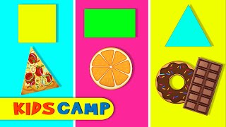 Learn Shapes | Let’s Match Shapes with the Yummy Food | Fun Learning Videos by @kidscamp