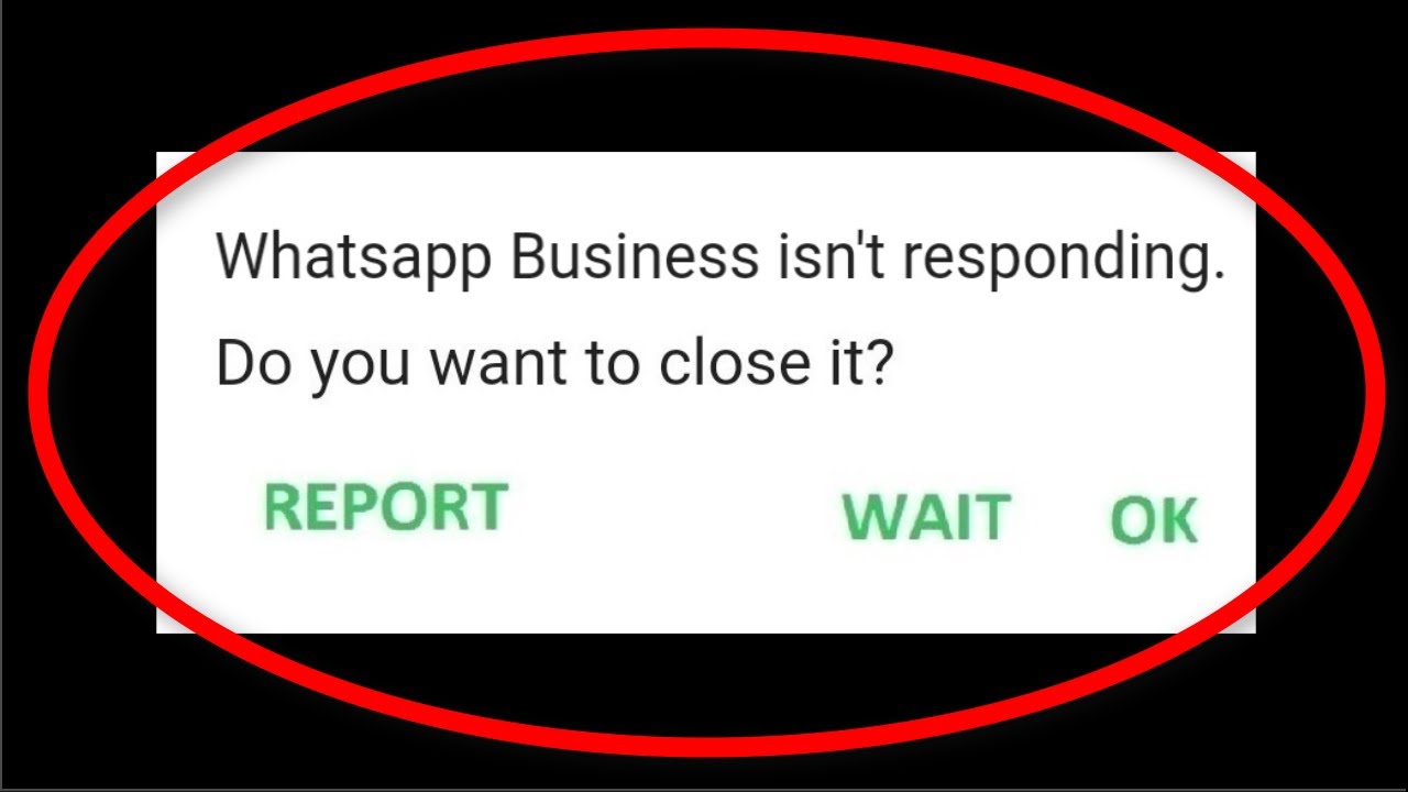 How To Fix Whatsapp Business Isn't Responding Error || Android Mobile ...