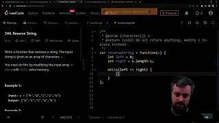 Leet Code 344 - Reverse a String in JavaScript