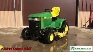 SOLD: John Deere 445 (54”) Garden Tractor with 54” Blade and Wheel Weights