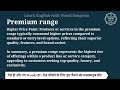 premium range meaning in hindi premium range ka matlab kya hota hai english to hindi