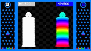 SoftBody Battle - Monochrome vs RainBow - Marble Race in Algodoo