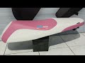 Sarung jok motor model eropa neo kombinasi pink putih - Mjb Ltd