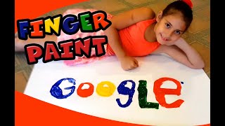 Рисуем Пальчиками Цвета ГУГЛ Learn Colors with Body Paint & Google Colors Finger Painting For Kids