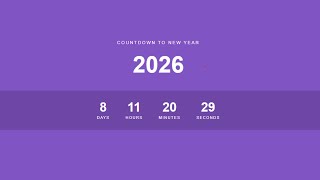 New Year Countdown Timer Using HTML CSS & JavaScript | Beginner Friendly Project