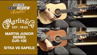 Martin Junior Series DJR-10E Sitka  VS Martin Junior Series DJR-10E Sapele review (No Talking)